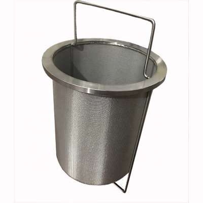 Heavy duty 400micron stainless steel bucket filters basket