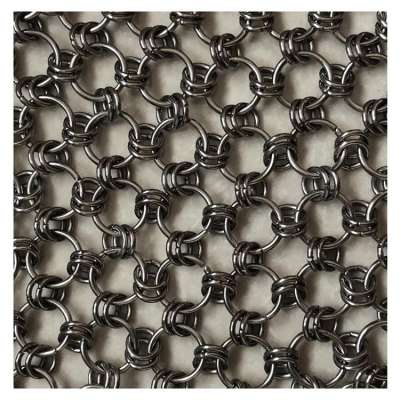 Cast Iron Cleaner Premium Stainless Steel Chainmail Scrubber for kitchen cleaning