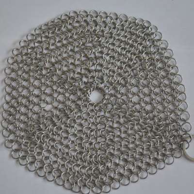 5'x5' Stainless Steel Wire Rings Pan Pot Cleaner / Chainmail Scrubber