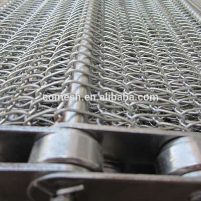 Metal Balanced Weave Wire Mesh Conveyor Belt with chain driven