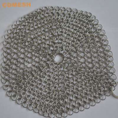 8" x 8" 316 Stainless Steel Chain Mail Scrubber / Cast Iron Cleaner