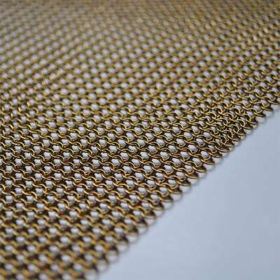 304L Stainless Steel Golden Ring Mesh for Decorative